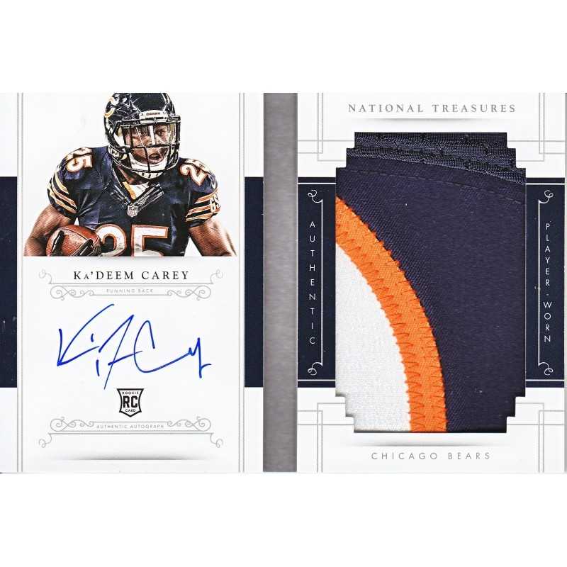 KA'DEEM CAREY 2014 NATIONAL TREASURES ROOKIE JERSEY /99
