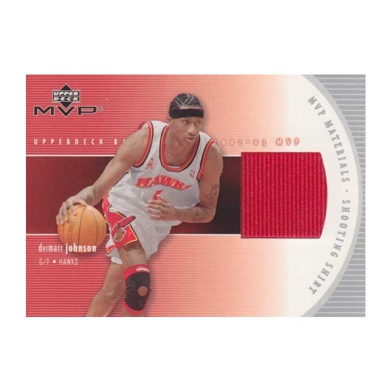 DERMARR JOHNSON 2002-03 FLEER PREMIUM " A CUT ABOVE " JERSEY