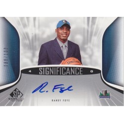 RANDY FOYE 2006-07 SP GAME USED ROOKIE SIGNIFICANCE AUTO /100