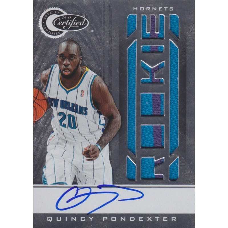 QUINCY PONDEXTER 2010-11 CERTIFIED ROOKIE PATCH AUTO /585