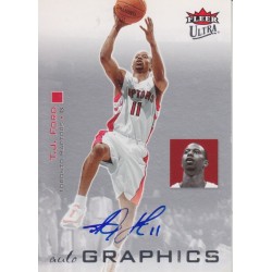 T.J FORD 2007-08 FLEER ULTRA AUTOGRAPHICS BLUE AUTO