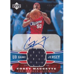 COREY MAGGETTE 2003-04 UD GAME JERSEY AUTO /100
