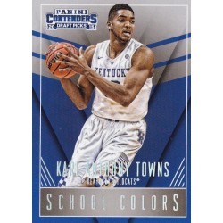 KARL-ANTHONY TOWNS 2016-16 PANINI CONTENDERS DRAFT PICKS SCHOOL COLORS ROOKIE