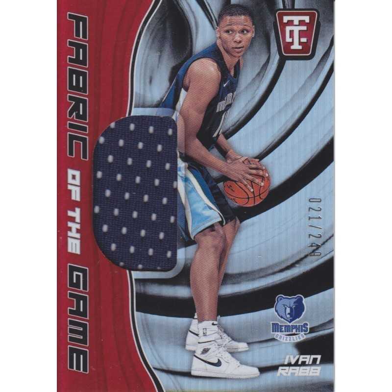 IVAN RABB 2017-18 CERTIFIED FABRIC OF THE GAME JERSEY /249