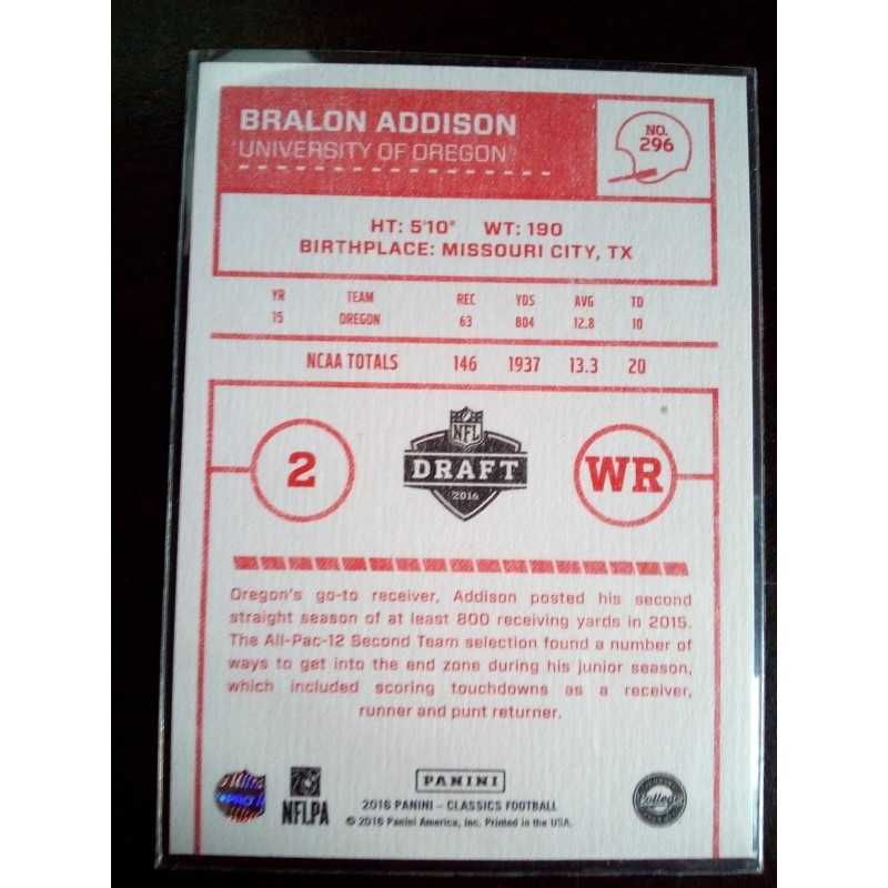 2016 Panini Classics - [Base] - Red Back bralon addison