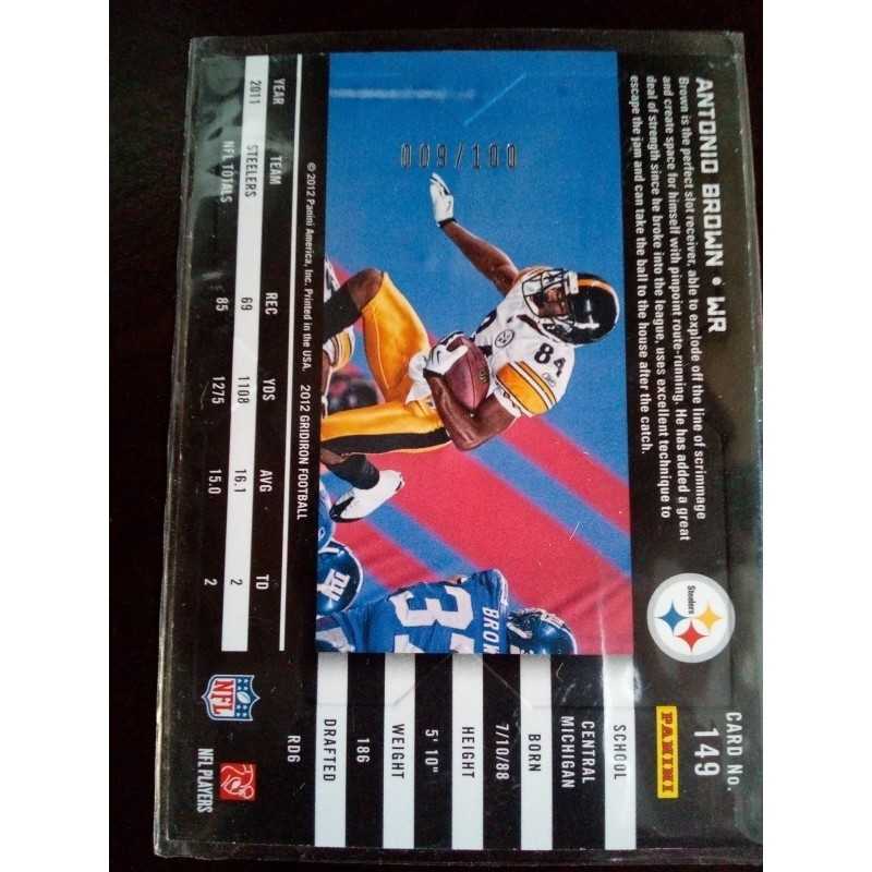 2012 Panini Gridiron - [Base] - Gold Xs antonio brown 009/100