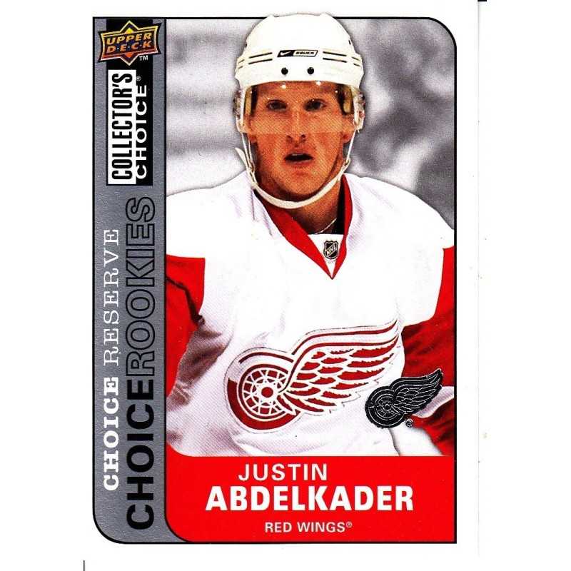 JUSTIN ABDELKADER 2008-09 UD CHOICE " RESERVE " ROOKIE