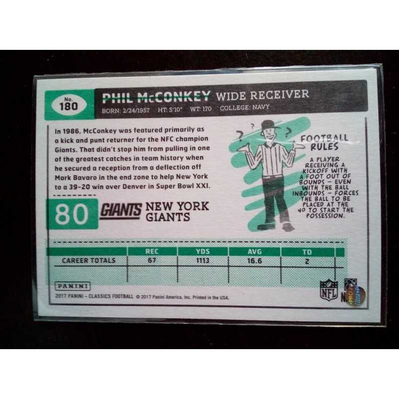 2017 Panini Classics Glossy Phil McConkey