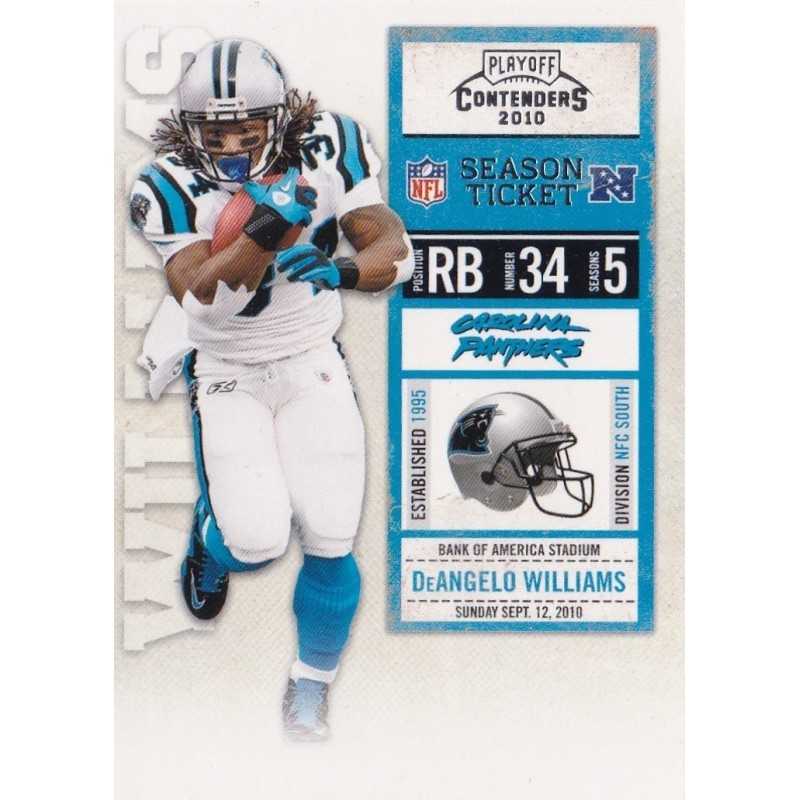 DeANGELO WILLIAMS 2010 PANINI PLAYOFF CONTENDERS