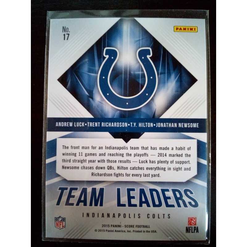 2015 Score - Team Leaders - Red Jonathan Newsome, T.Y. Hilton, Trent Richardson, Andrew Luck