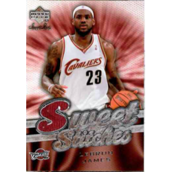 LEBRON JAMES 2007-08 UD SWEET SPOT JERSEY - RED