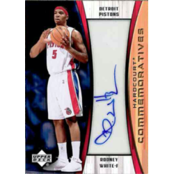 RODNEY WHITE 2002-03 UD HARDCOURT COMMEMORATIVES AUTO