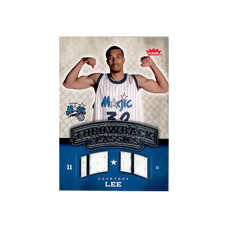 COURTNEY LEE 2008-09 FLEER ROOKIE DUAL PATCH