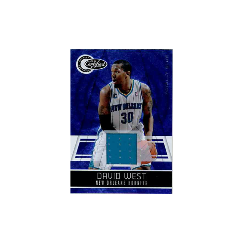 DAVID WEST 2010-11 CERTIFIED BLUE JERSEY /99