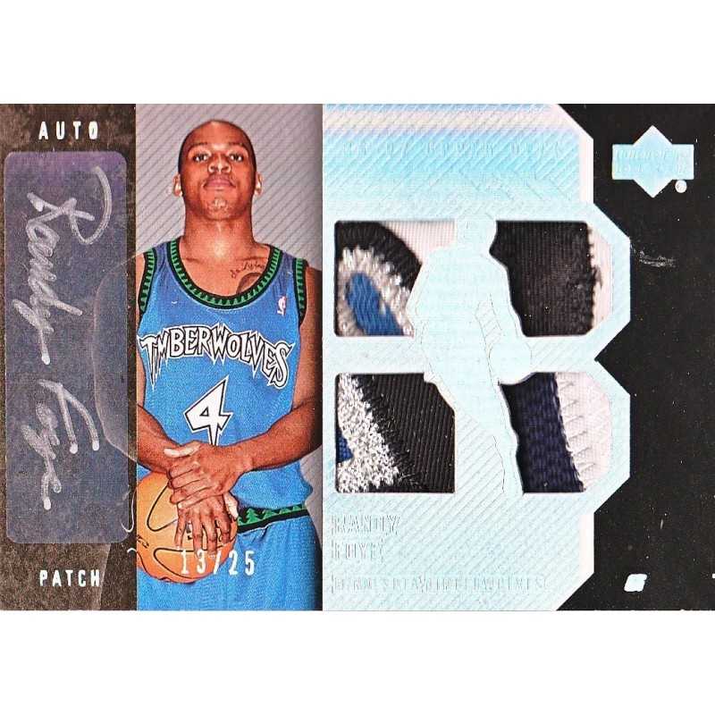 RANDY FOYE 2006-07 UD BLACK QUAD PATCH AUTO /25