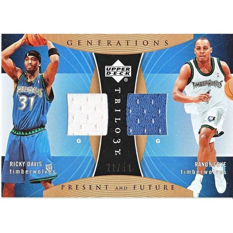 FOYE / DAVIS 2006-07 UD TRILOGY PRESENT AND FUTURE JERSEY /50