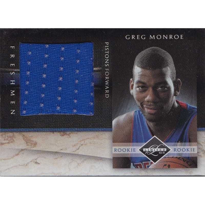 GREG MONROE 2010-11 PANINI LIMITED ROOKIE JERSEY /99