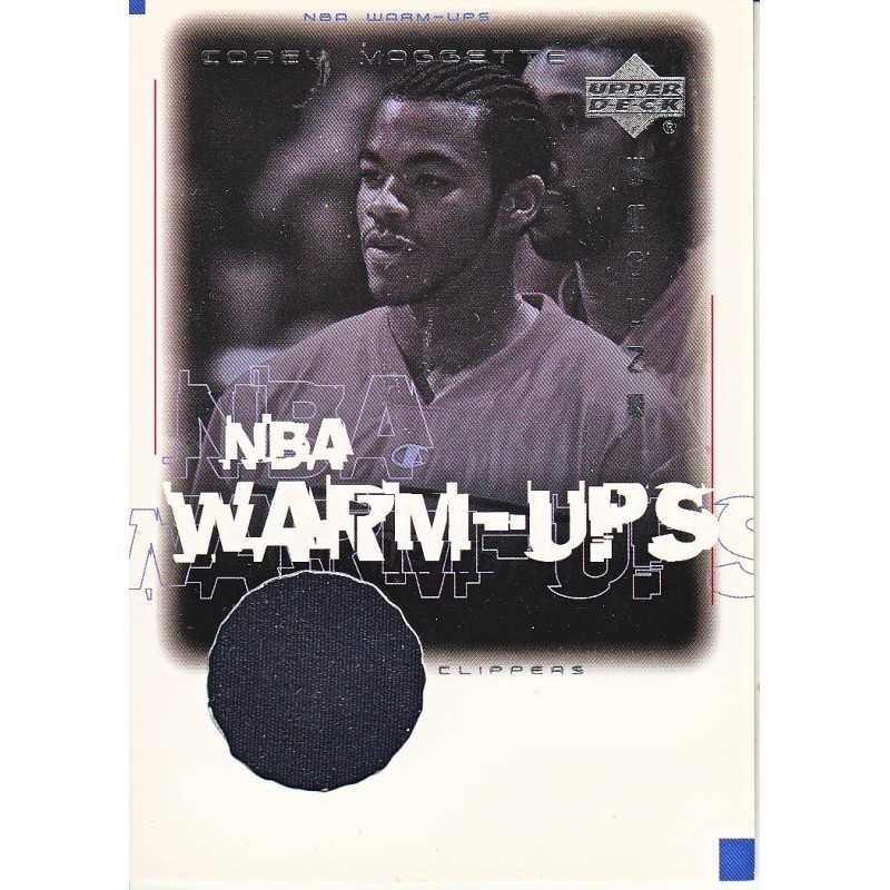 COREY MAGGETTE 2001-02 UD ENCORE WARM-UP JERSEY