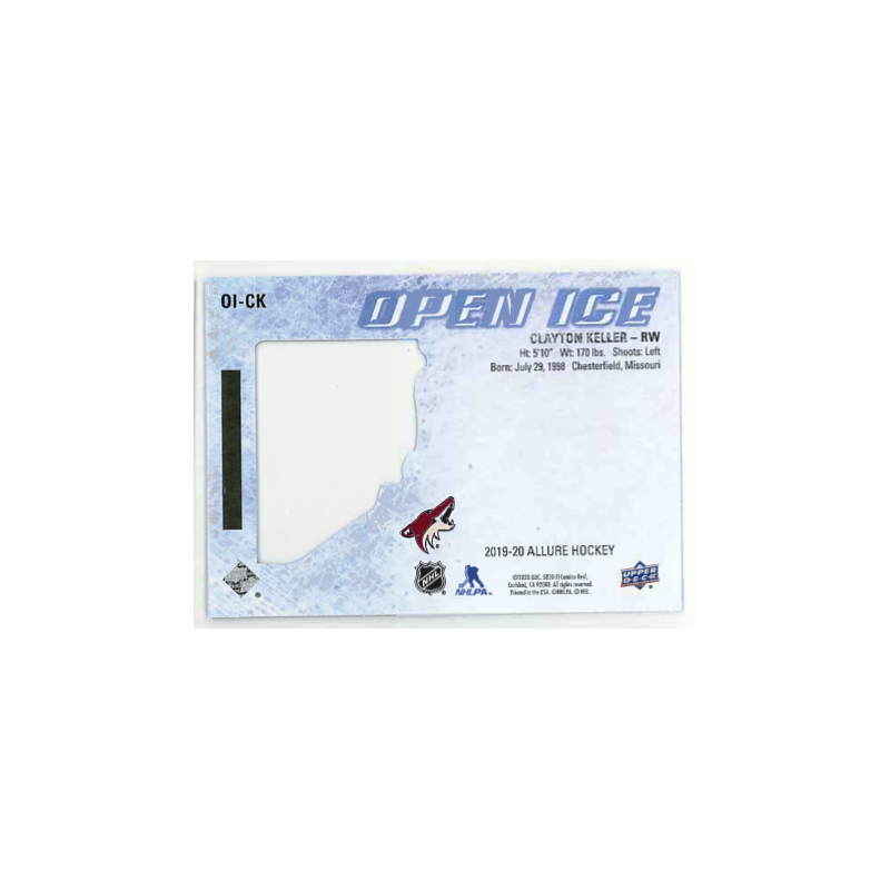 CLAYTON KELLER 2019-20 UPPER DECK ALLURE OPEN ICE