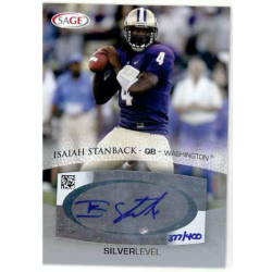 ISAIAH STANBACK 2007 SAGE SILVER LEVEL AUTO /400