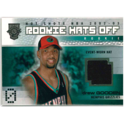 DREW GOODEN 2002-03 FLEER ROOKIE HATS OFF /350