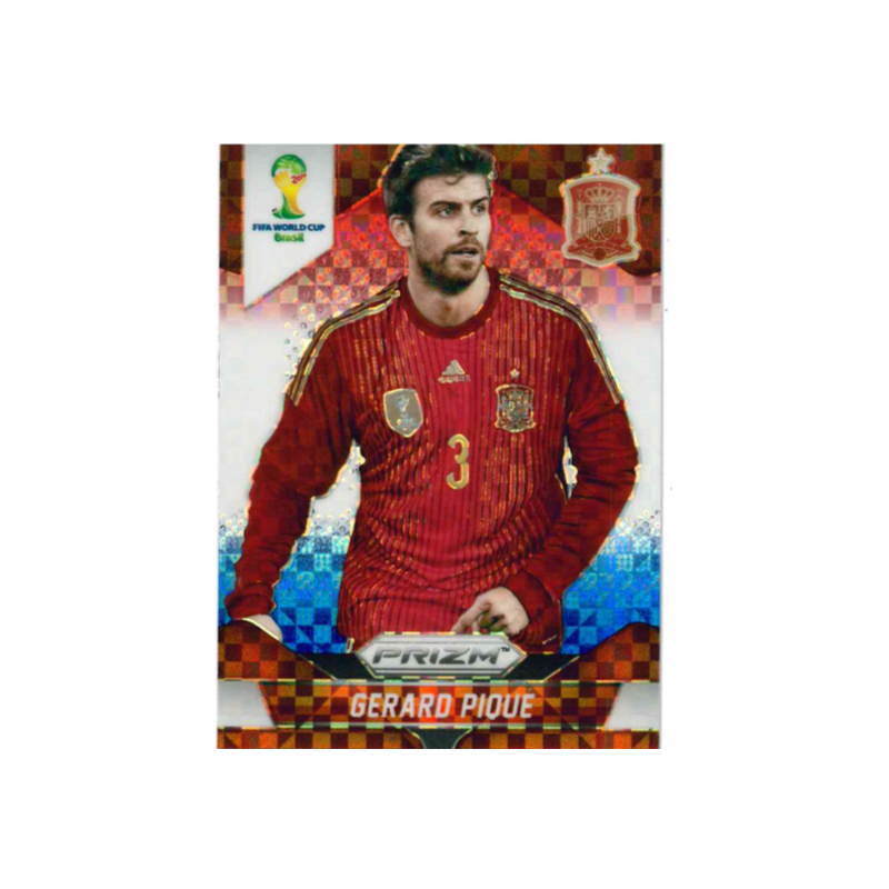 GERARD PIQUE 2014 PANINI PRIZM WORLD CUP BLEU WHITE RED PRIZM