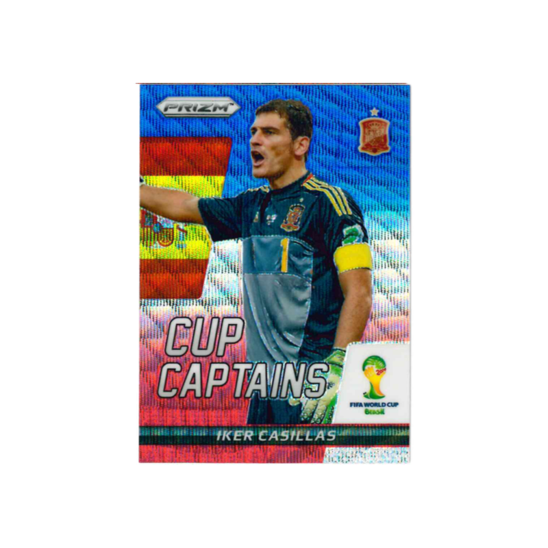 IKER CASILLAS 2014 PANINI PRIZM WORLD CUP CUP CAPTAINS RED BLUE PRIZM