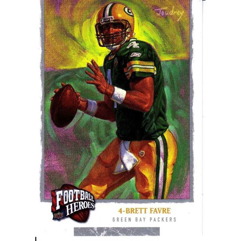 BRETT FAVRE 2008 UD FOOTBALL HEROES CHECKLIST ART