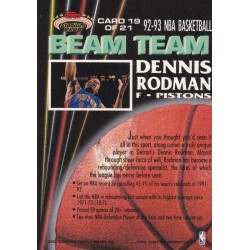 DENNIS RODMAN 1992 TOPPS STADIUM CLUB BEAM TEAM 19 OF 21