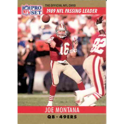 JOE MONTANA 1990 PRO SET 1989 NFL PASSING LEADER