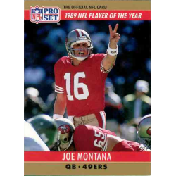 JOE MONTANA 1990 PRO SET 1989 NFL PLAYER OF THE YEAR
