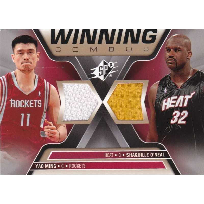 SHAQUILLE O'NEAL/YAO MING 2006 UPPERDECK SPX WINNING COMBOS MATERIALS WC-MO
