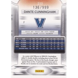 DANTE CUNNIGHAM 2009-10 PANINI PRESTIGE DRAFT PICKS ROOKIE /999
