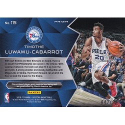 TIMOTHE LUWAWU-CABARROT 2016-17 PANINI SPECTRA AUTO JERSEY ROOKIE /300