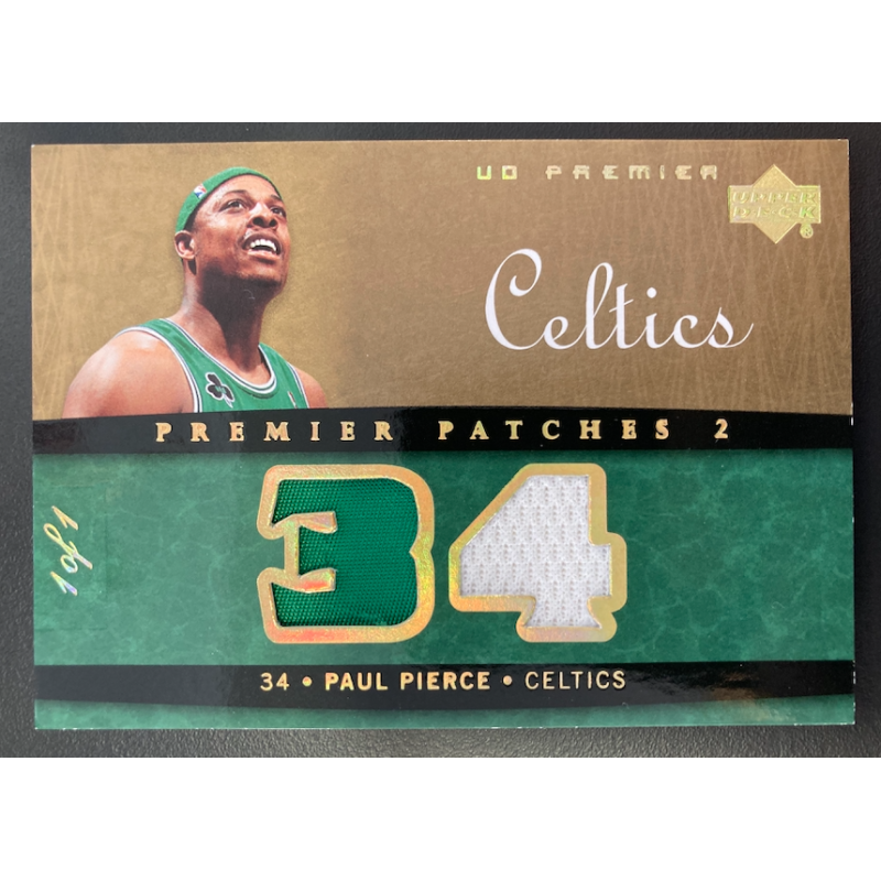 PAUL PIERCE 2007 UPPERDECK PREMIER PATCH DUAL 2 PR1-PP 1/1