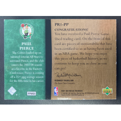 PAUL PIERCE 2007 UPPERDECK PREMIER PATCH DUAL 2 PR1-PP 1/1