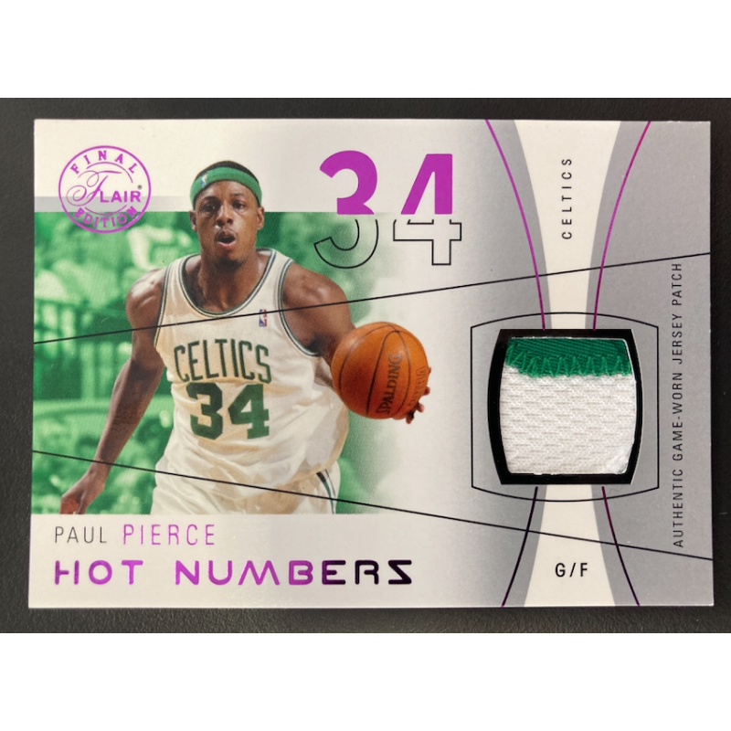 PAUL PIERCE 2003 FLEER FLAIR FINAL EDITION HOT NUMBER PATCH HN-PP 01/01