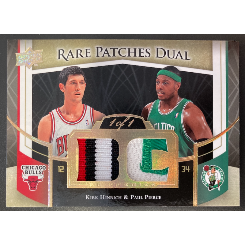 PIERCE / HINRICH 2007 UPPERDECK PREMIER RARE PATCHES DUAL RP2-PH 1/1