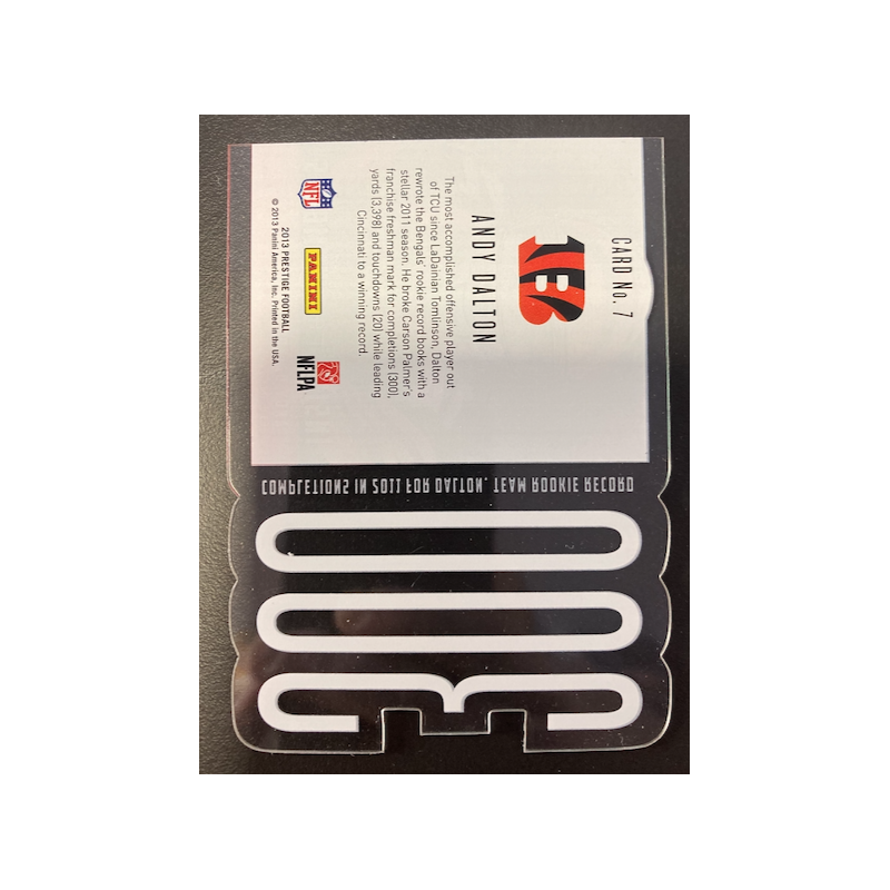 ANDY DALTON 2013 PRESTIGE INSIDE THE NUMBERS 300