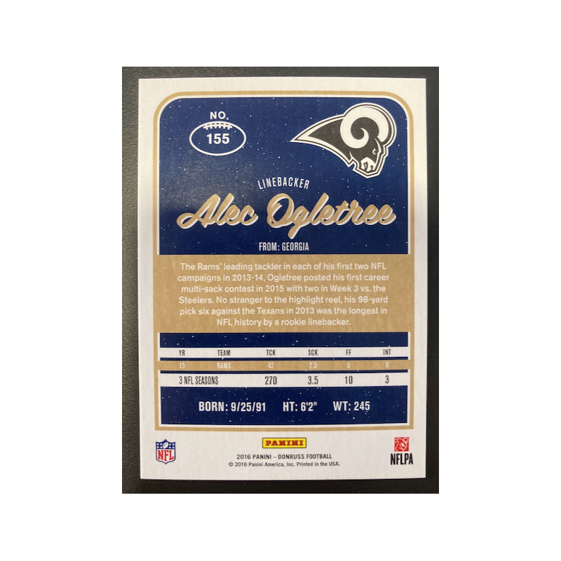 ALEC OGLETREE 2016 DONRUSS PRESS PROOF /50