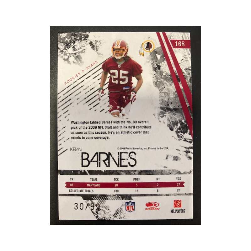 KEVIN BARNES 2009 ROOKIES & STARS ROOKIE LONGEVITY /99