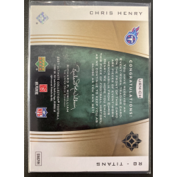 CHRIS HENRY 2007 ULTIMATE ROOKIE MATERIALS /99