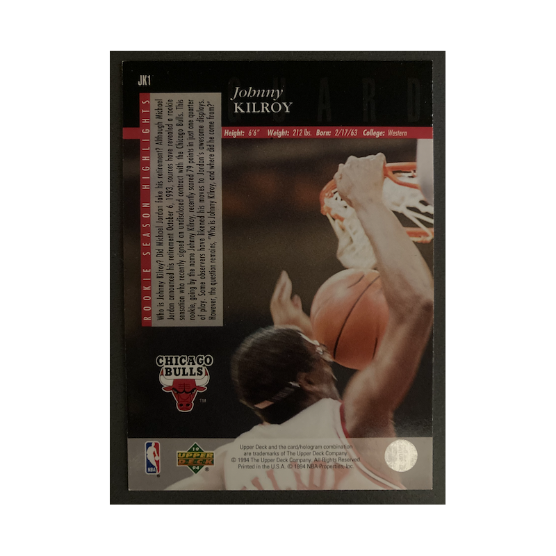 MICHAEL JORDAN 1993 UPPER DECK JOHN KILROY FOIL JK1