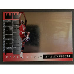 MICHAEL JORDAN 1993 UPPERDECK TRIPLE DOUBLE 3D STANDOUTS FRENCH TD2