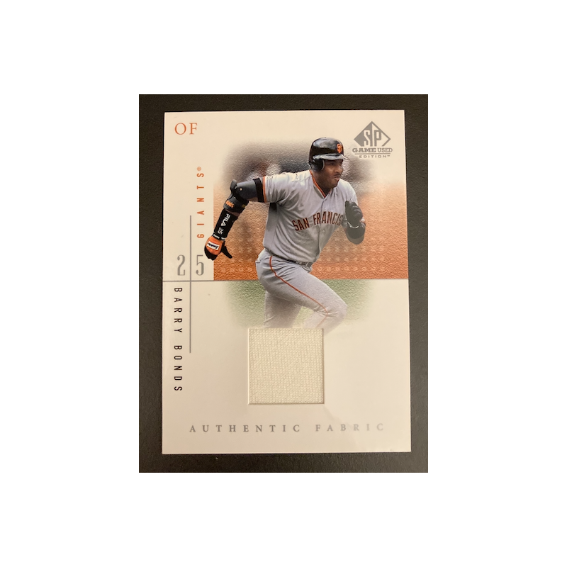 BARRY BONDS 2001 UPPERDECK SP GAME USED FABRIC BB