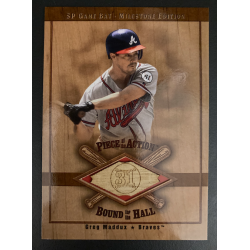 GREG MADDUX 2001 UPPERDECK SP GAME BAT MILESTONE B-GM