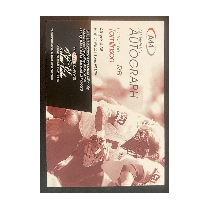 LADAINIAN TOMLINSON 2001 SAGE A44 152/999