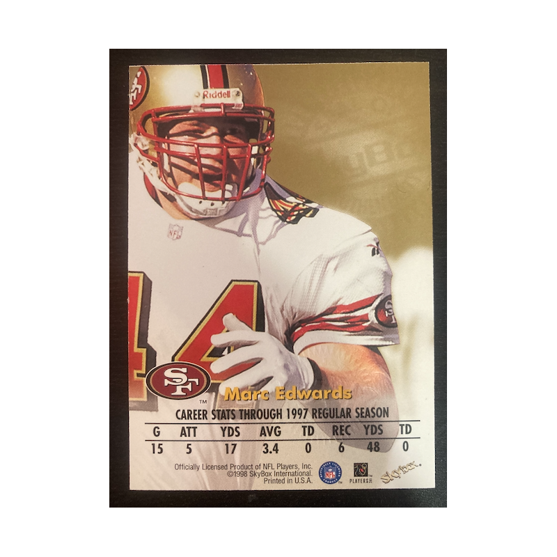MARC EDWARDS 1998 SKYBOX AUTOGRAPHICS