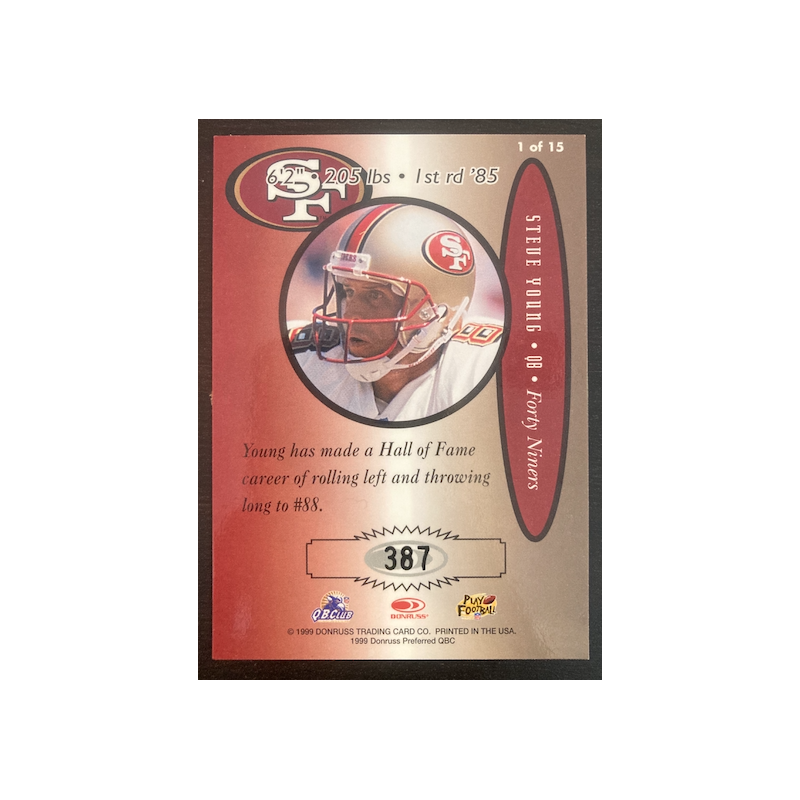 STEVE YOUNG 1999 DONRUSS PREFERRED AUTO 387