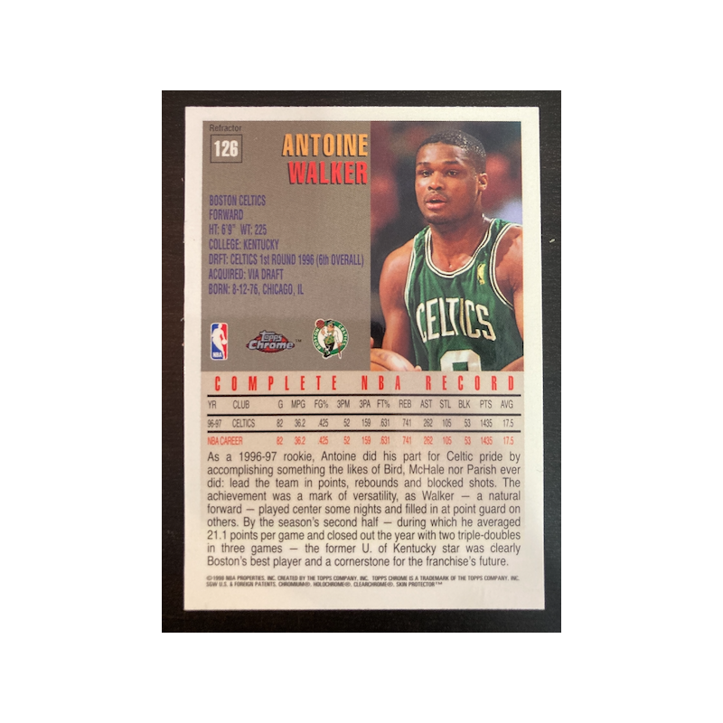 ANTOINE WALKER 1997 TOPPS CHROME REFRACTOR 126